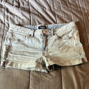 Express Blue Jean Shorts with Cuffed Hem